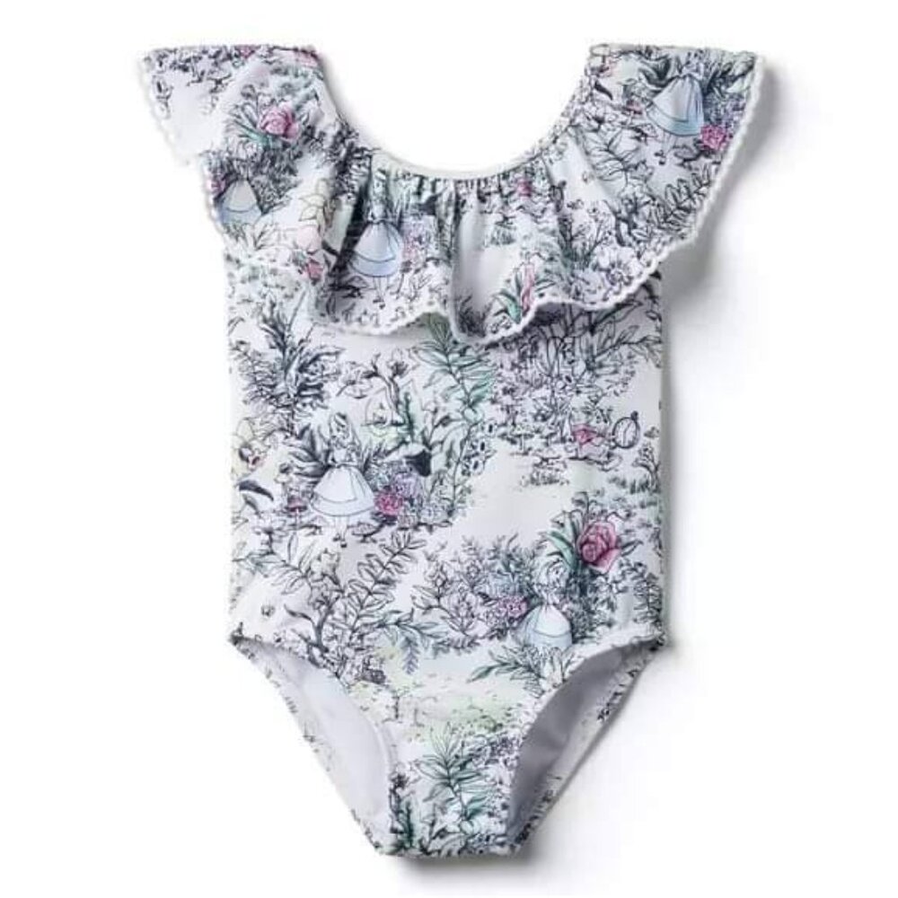 Janie & Jack HTF Alice in Wonderland Swimsuit sz 12